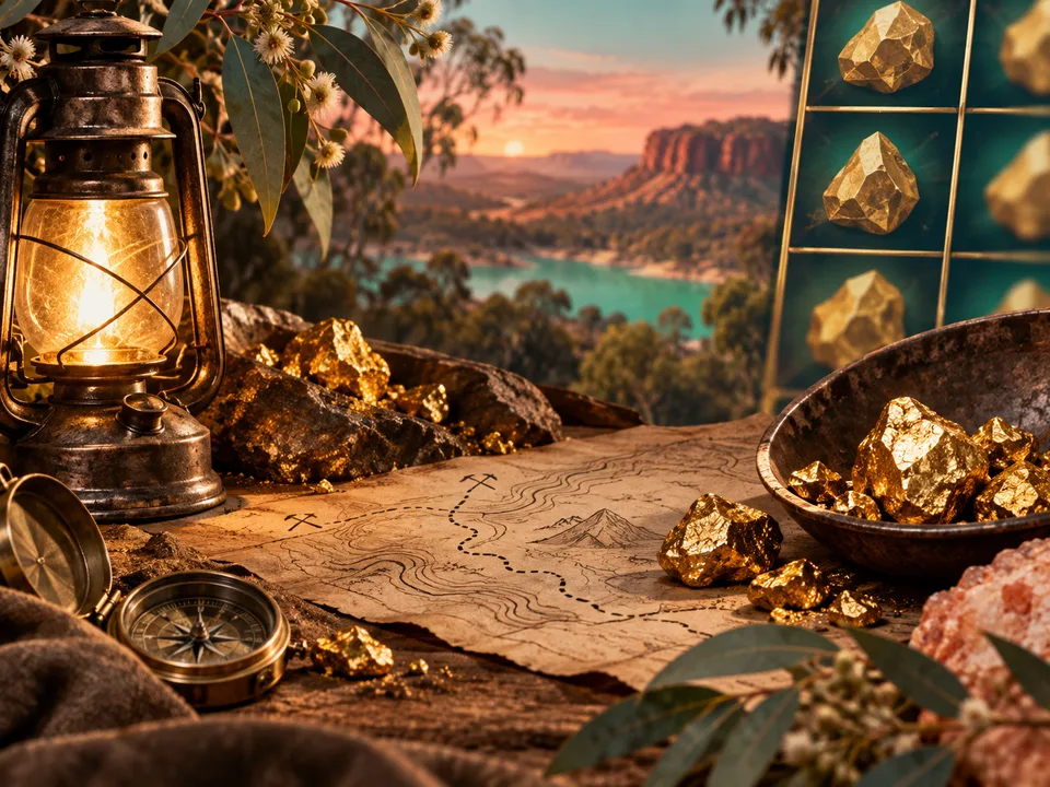 Australian goldfield editorial visual